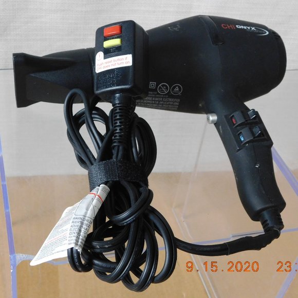 CHI ONYX EUROSHINE Hair Dryer Model GF1432-A USED